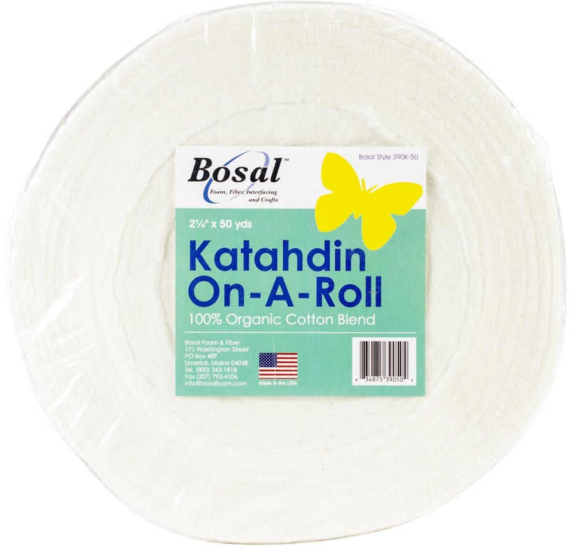 Bosal Katahdin On-A-Roll 100% Organic Cotton Batting - 2.25"X50yd - Image 1